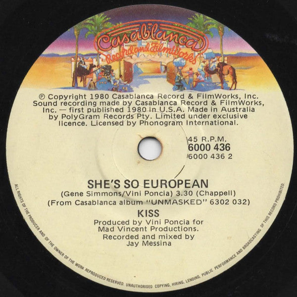 Kiss : Shandi  (7", Single)