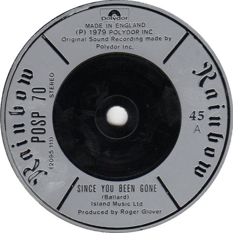Rainbow : Since You Been Gone (7", Single, Sil)
