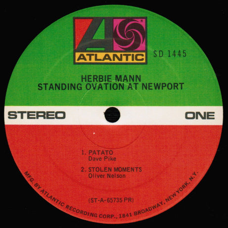 Herbie Mann : Standing Ovation At Newport (LP, Album, RP)