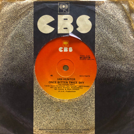Ian Hunter : Once Bitten Twice Shy (7", Single, RP)