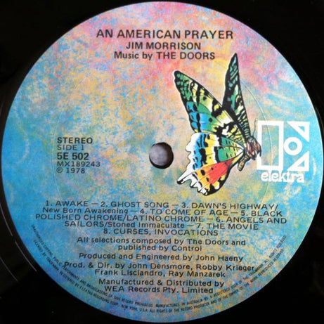 Jim Morrison Music By The Doors : An American Prayer (LP, Album, Gat)