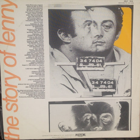 Lenny Bruce : The Story Of Lenny (What I Was Arrested For) (LP, Album, RE)