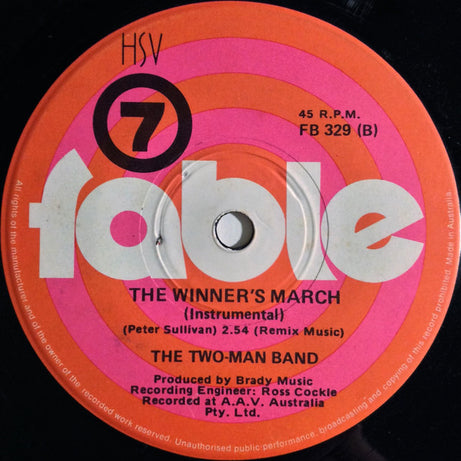 The Two-Man Band : Up There Cazaly (7", Single)