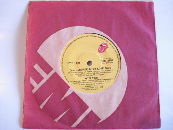 Peter Tosh : (You Gotta Walk) Don't Look Back (7", Single)
