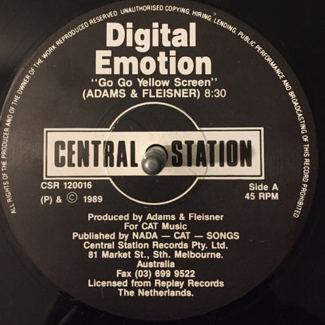 Digital Emotion : Go Go Yellow Screen (12")