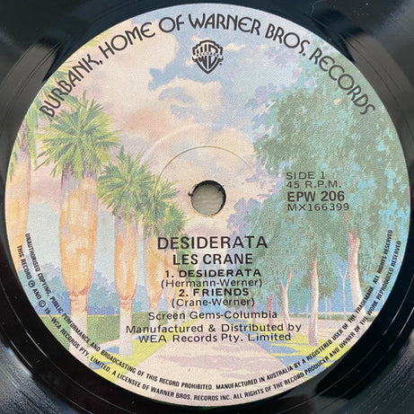 Les Crane : Desiderata (7", EP)