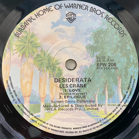 Les Crane : Desiderata (7", EP)