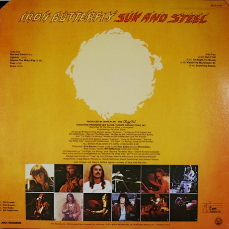 Iron Butterfly : Sun And Steel (LP, Album, Pin)