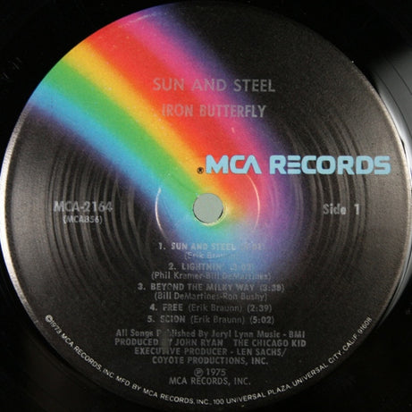 Iron Butterfly : Sun And Steel (LP, Album, Pin)