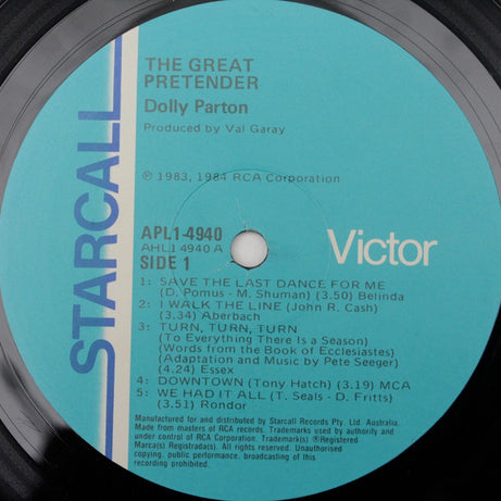 Dolly Parton : The Great Pretender (LP, Album, Gat)