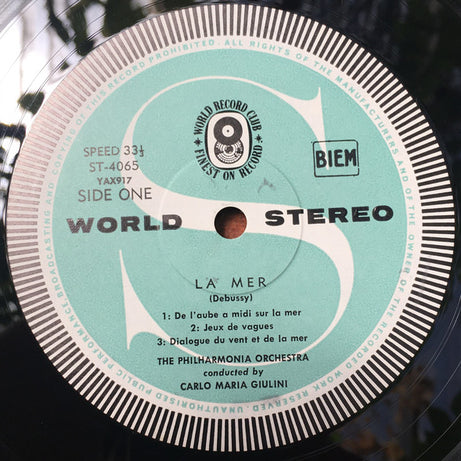 Debussy*, The Philharmonia Orchestra* Conducted By Carlo Maria Giulini : La Mer / Nocturnes  (LP, Album, Club)