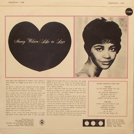 Nancy Wilson : Like In Love (LP, Album, Club)