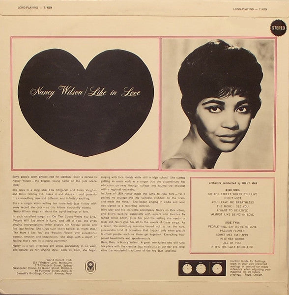 Nancy Wilson : Like In Love (LP, Album, Club)