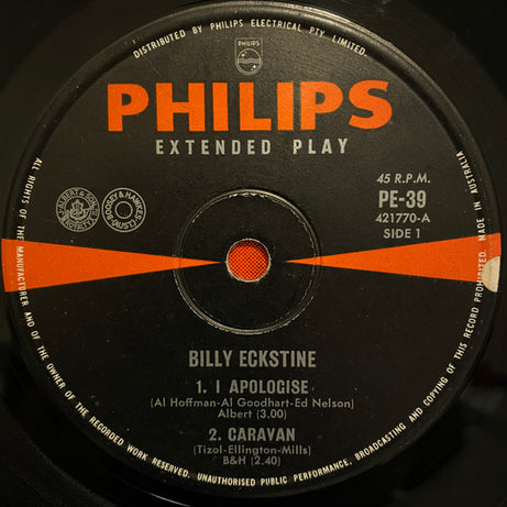 Billy Eckstine : Billy Eckstine (7", EP, Mono)