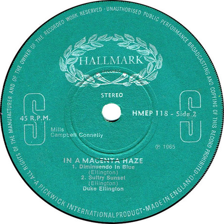 Duke Ellington : In A Magenta Haze (7", EP, Mono)