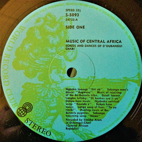 Various : Music Of Central Africa: Songs & Dances Of Oubangui Chari (LP, Album, Club)