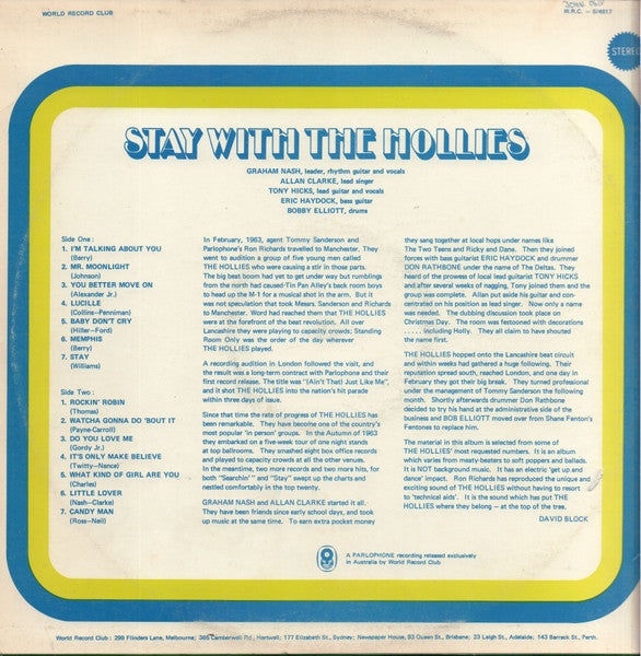 The Hollies : Stay With The Hollies (LP, Album, Club)