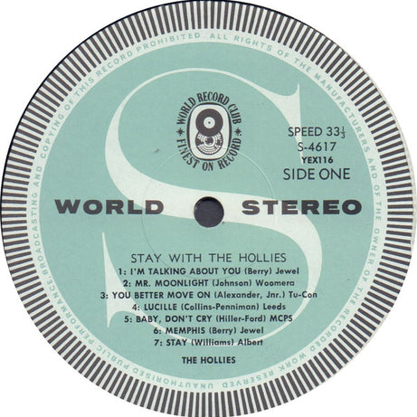 The Hollies : Stay With The Hollies (LP, Album, Club)