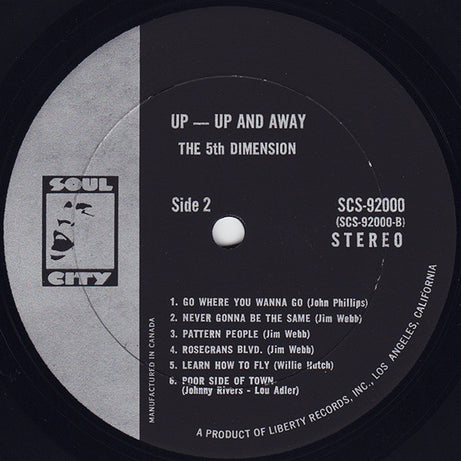 The Fifth Dimension : Up, Up And Away (Go Where You Wanna Go) (LP, Album)