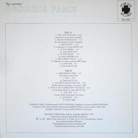 Georgie Fame : No Worries (LP, Album)