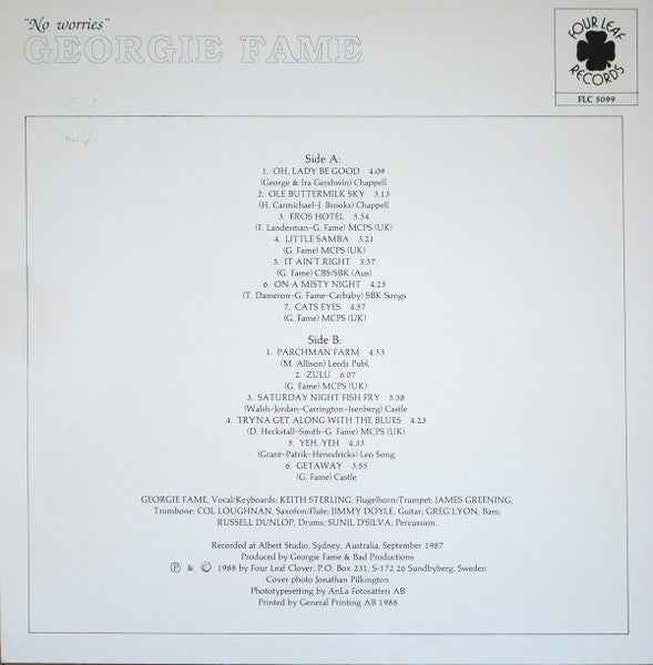 Georgie Fame : No Worries (LP, Album)