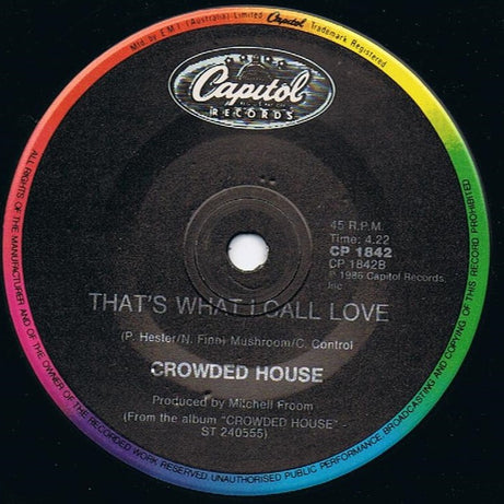 Crowded House : Don't Dream It's Over (7", Single)