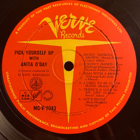 Anita O'Day : Pick Yourself Up (LP, Album, Mono)