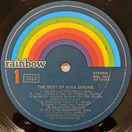 Nina Simone : The Best Of Nina Simone (LP, Comp)
