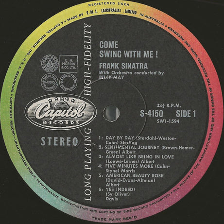 Frank Sinatra : Come Swing With Me! (LP, Album, Club)