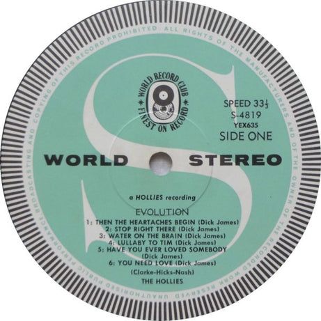 The Hollies : Evolution (LP, Album, Club)