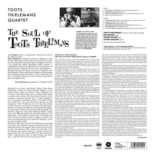 Toots Thielemans : The Soul Of Toots Thielemans (LP, Album, Ltd, RE, RM)
