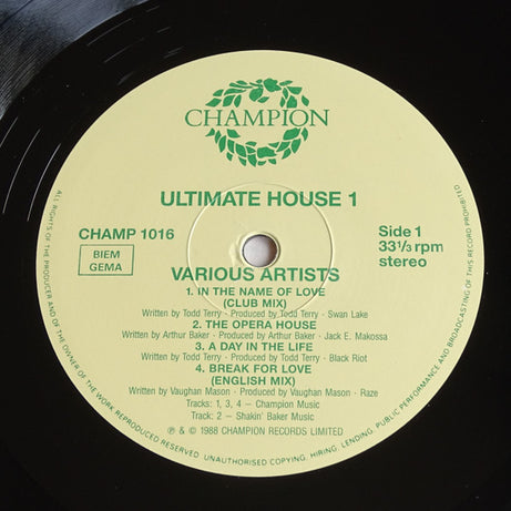 Various : Ultimate House 1 (LP, Comp)