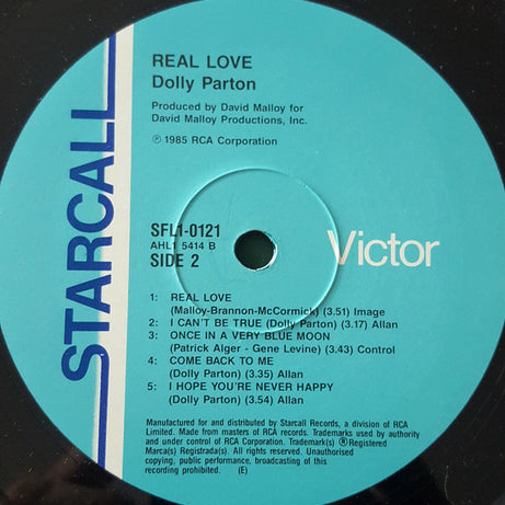 Dolly Parton : Real Love (LP, Album)