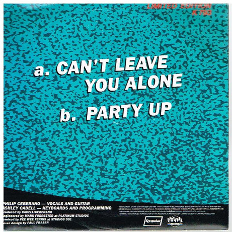 Technicolor (5) : Can't Leave You Alone (7", Single)