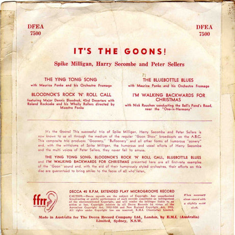 The Goons : It's The Goons (7", EP, Mono)