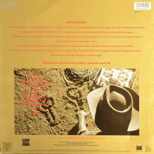 Alphaville : The Breathtaking Blue Songlines (Laserdisc, 12", S/Sided, PAL)
