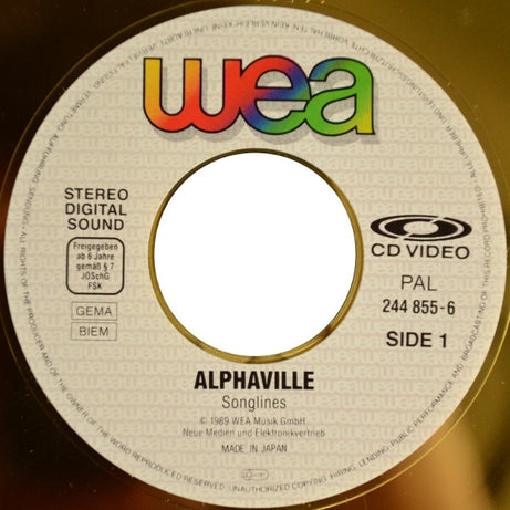 Alphaville : The Breathtaking Blue Songlines (Laserdisc, 12", S/Sided, PAL)