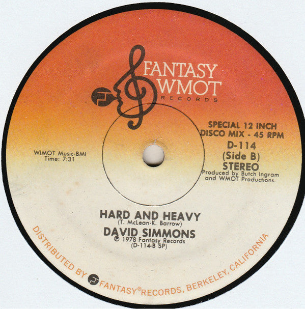 David Simmons (2) : Will They Miss Me / Hard And Heavy (12")