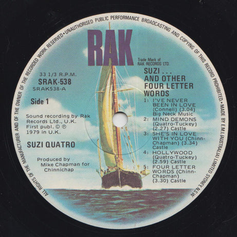 Suzi Quatro : Suzi... And Other Four Letter Words (LP, Album)
