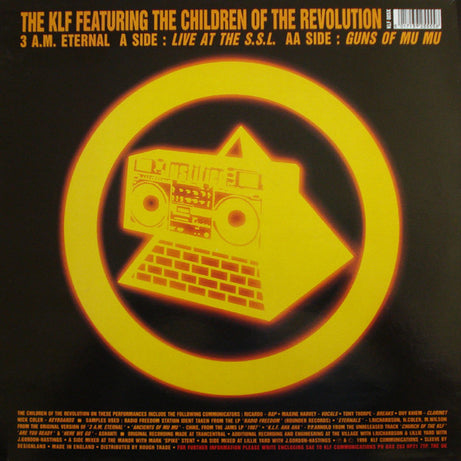 The KLF Featuring The Children Of The Revolution : 3 A.M. Eternal (Live At The S.S.L.) (12")