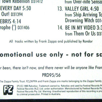 Frank Zappa : Clean American Version  (CD, Comp, Promo)