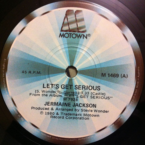 Jermaine Jackson : Let's Get Serious (7", Single)