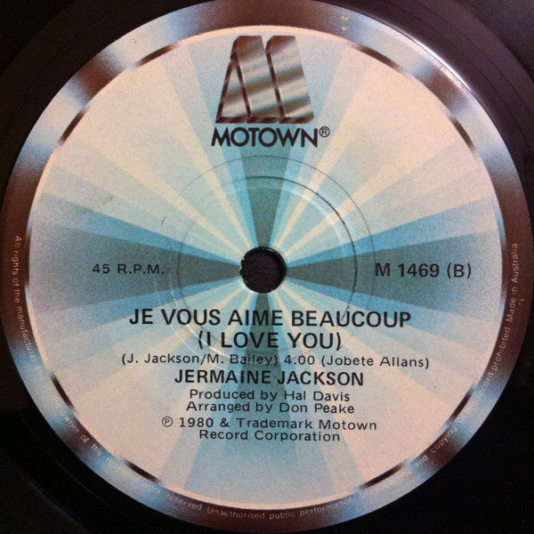 Jermaine Jackson : Let's Get Serious (7", Single)