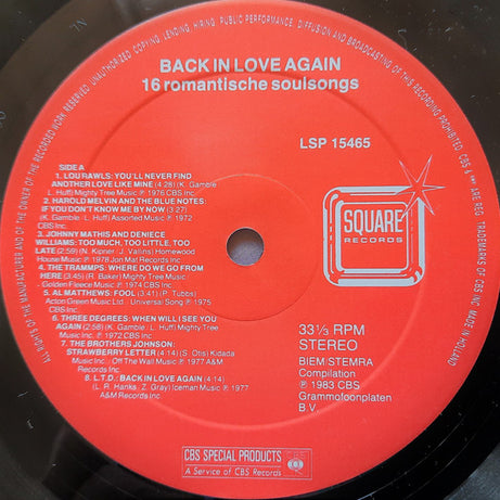 Various : Back In Love Again (LP, Comp)