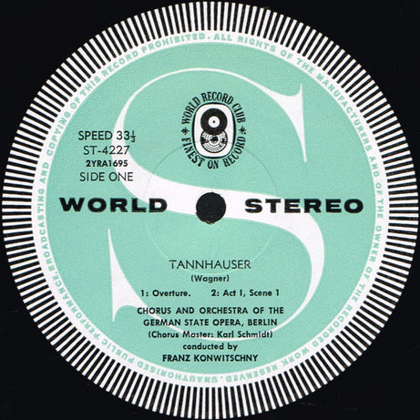 Richard Wagner - Soloists, Chor Der Staatsoper Berlin And Das Orchester Der Staatsoper Berlin / Franz Konwitschny : Tannhäuser (4xLP, Album, Club + Box)