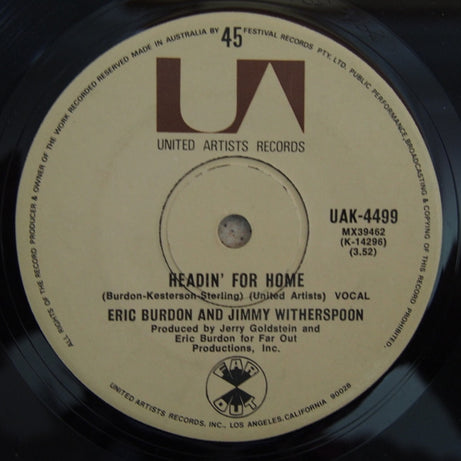 Eric Burdon & Jimmy Witherspoon : Soledad (7", Single)