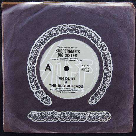 Ian Dury And The Blockheads : Sueperman's Big Sister (7", Single)