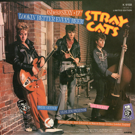 Stray Cats : (She's) Sexy + 17 (7", Single, Ltd)