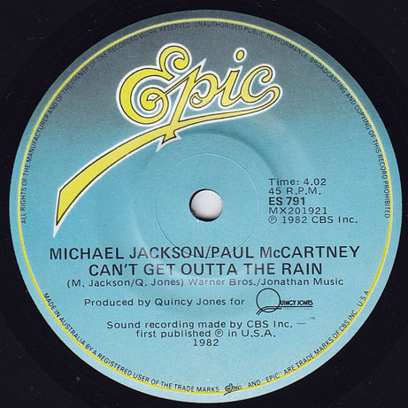 Michael Jackson / Paul McCartney : The Girl Is Mine (7", Single)
