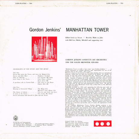Gordon Jenkins : Manhattan Tower (LP, Album, Mono, Club)